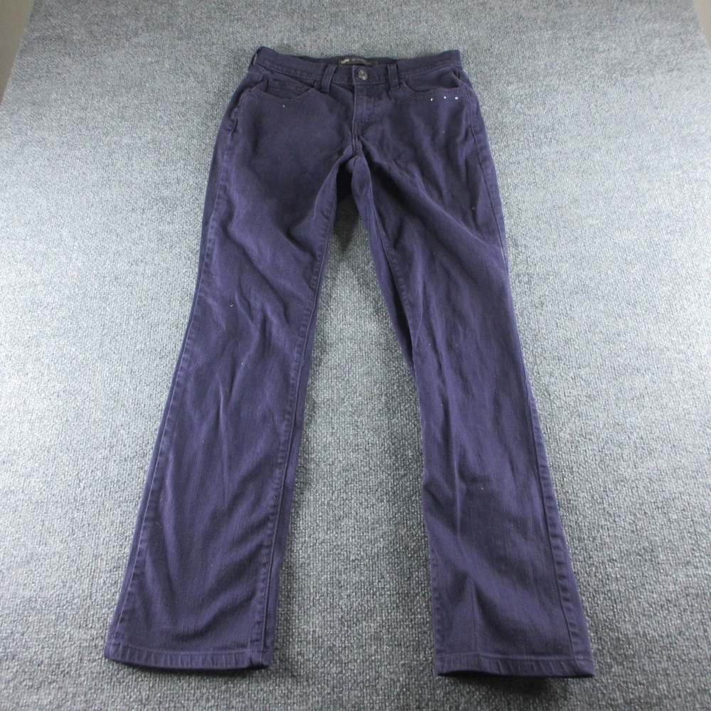 Levis 505 Jeans Womens 4 Purple Straight Dark Wash Mid Rise Stretch Denim Casual